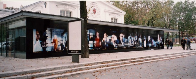 2006 - TTTRRRR#1 (Série Hitchcock) Installation in situ Ciné104 à Pantin en novembre 2006